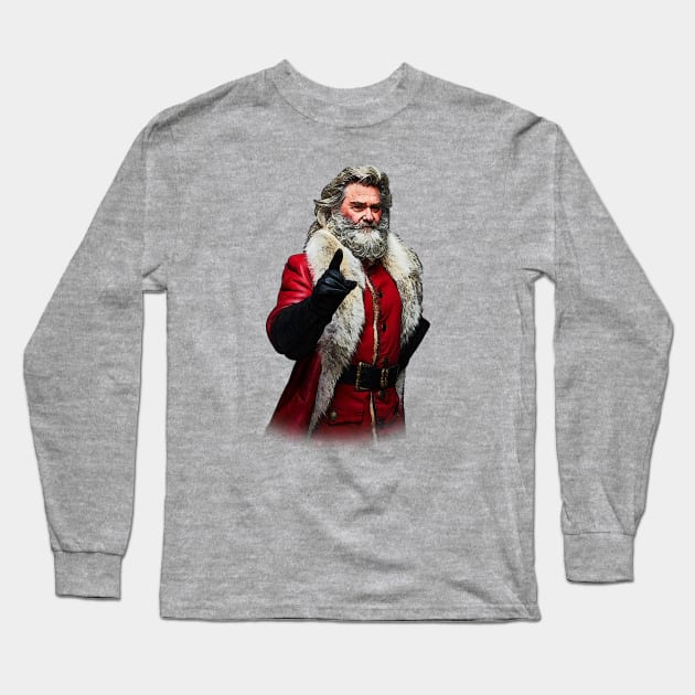 Kurt Russell Santa Long Sleeve T-Shirt by BigOrangeShirtShop